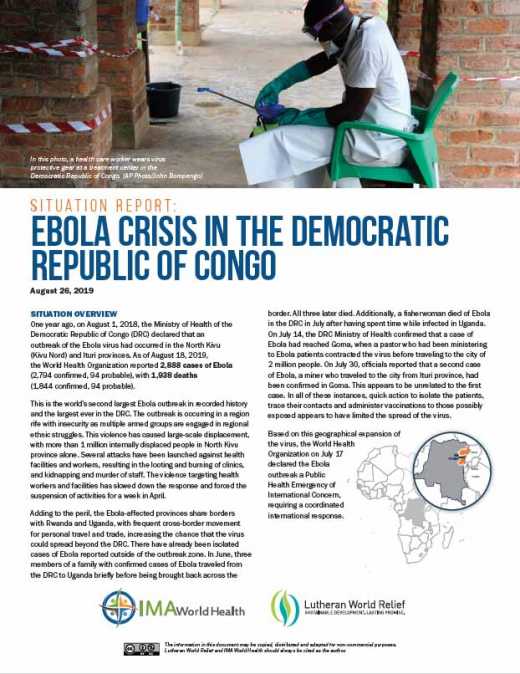 Ebola Crisis in the Democratic Republic of Congo Situation Report, No. 3