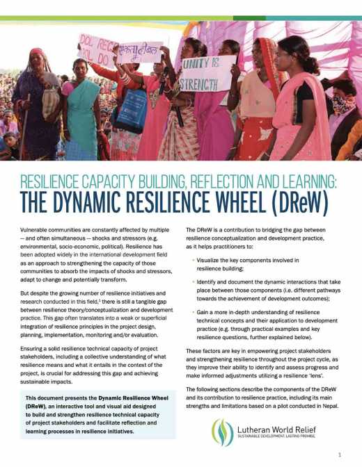 Resilience Capacity Building, Reflection and Learning: The Dynamic Resilience Wheel (DReW)