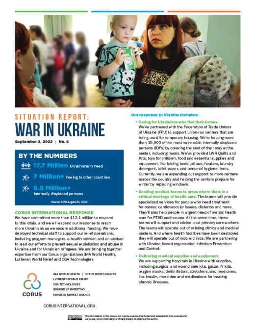 Situation Report No. 6: War in Ukraine