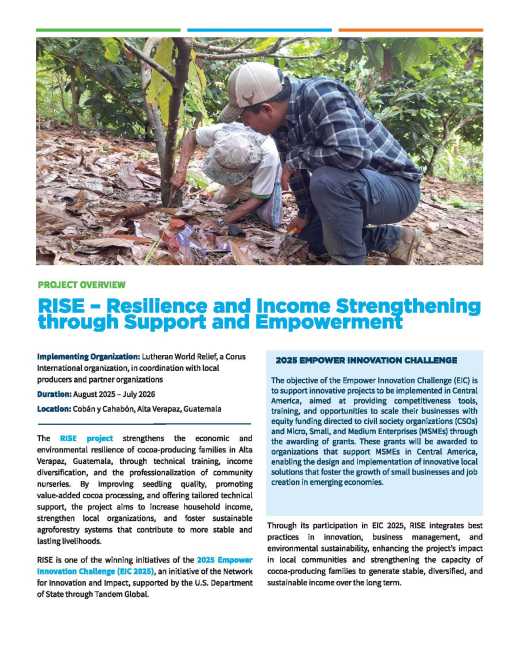 RISE – Resilience and Income Strengthening through Support and Empowerment 