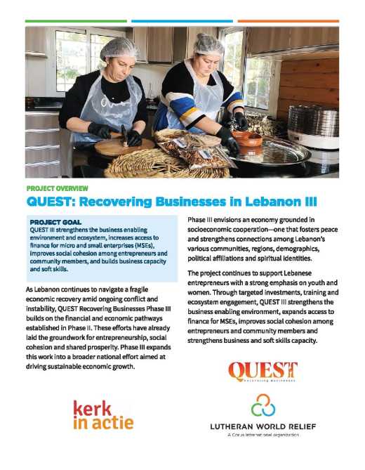 QUEST: Recovering Businesses in Lebanon III 
