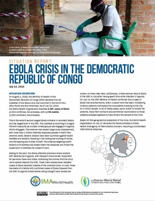 Ebola Crisis in the Democratic Republic of Congo Situation Report No. 2